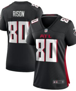 Women's Atlanta Falcons Andre Rison Black Game Retired Player Jersey JS6964 nicesnker