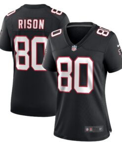Women's Atlanta Falcons Andre Rison Black Retired Player Jersey JS6375 nicesnker