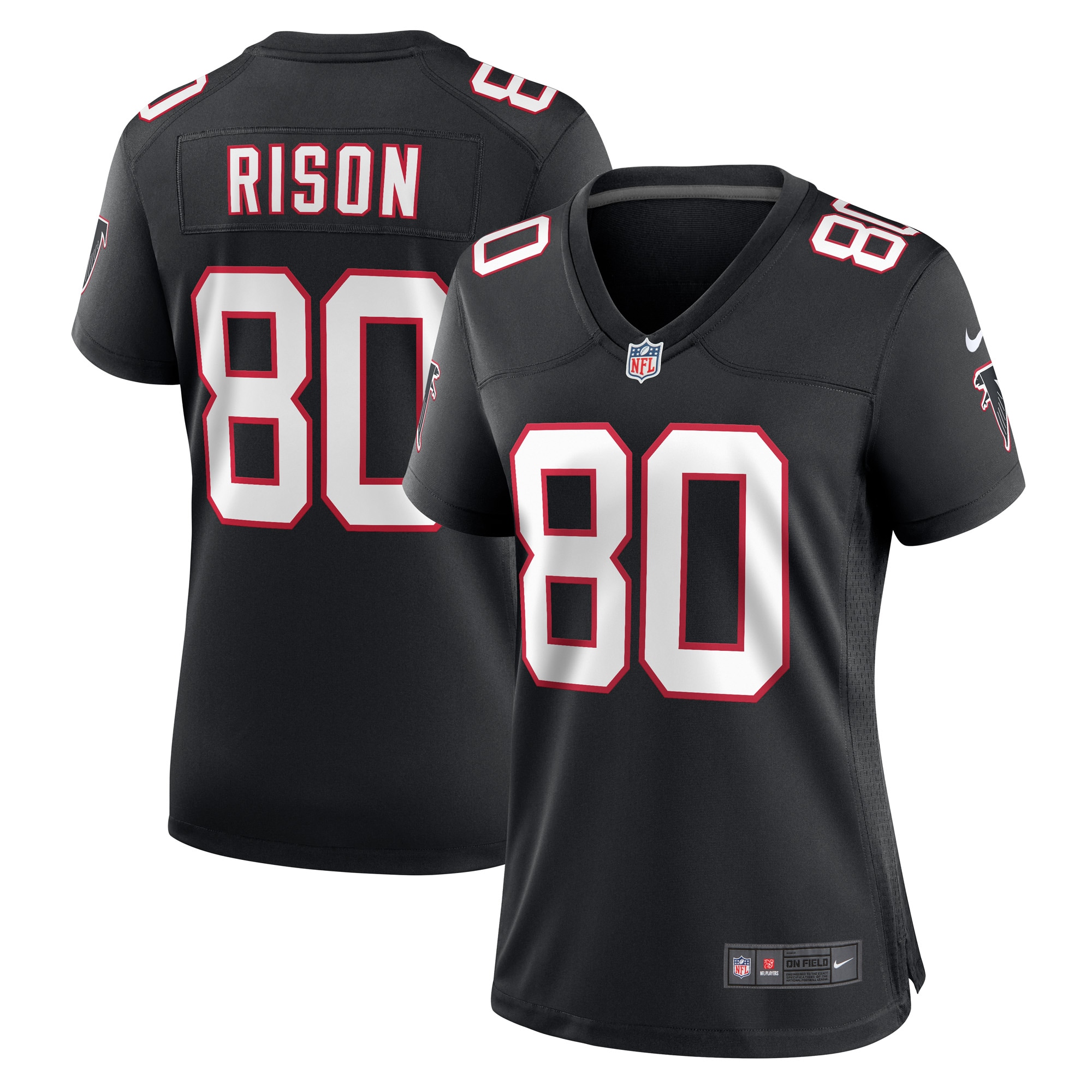 Women's Atlanta Falcons Andre Rison Black Retired Player Jersey JS6375 nicesnker