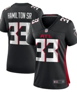 Women's Atlanta Falcons Antonio Hamilton Sr. Black Game Jersey JS9625 nicesnker