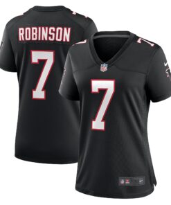 Women's Atlanta Falcons Bijan Robinson Black Alternate Game Jersey JS5373 nicesnker