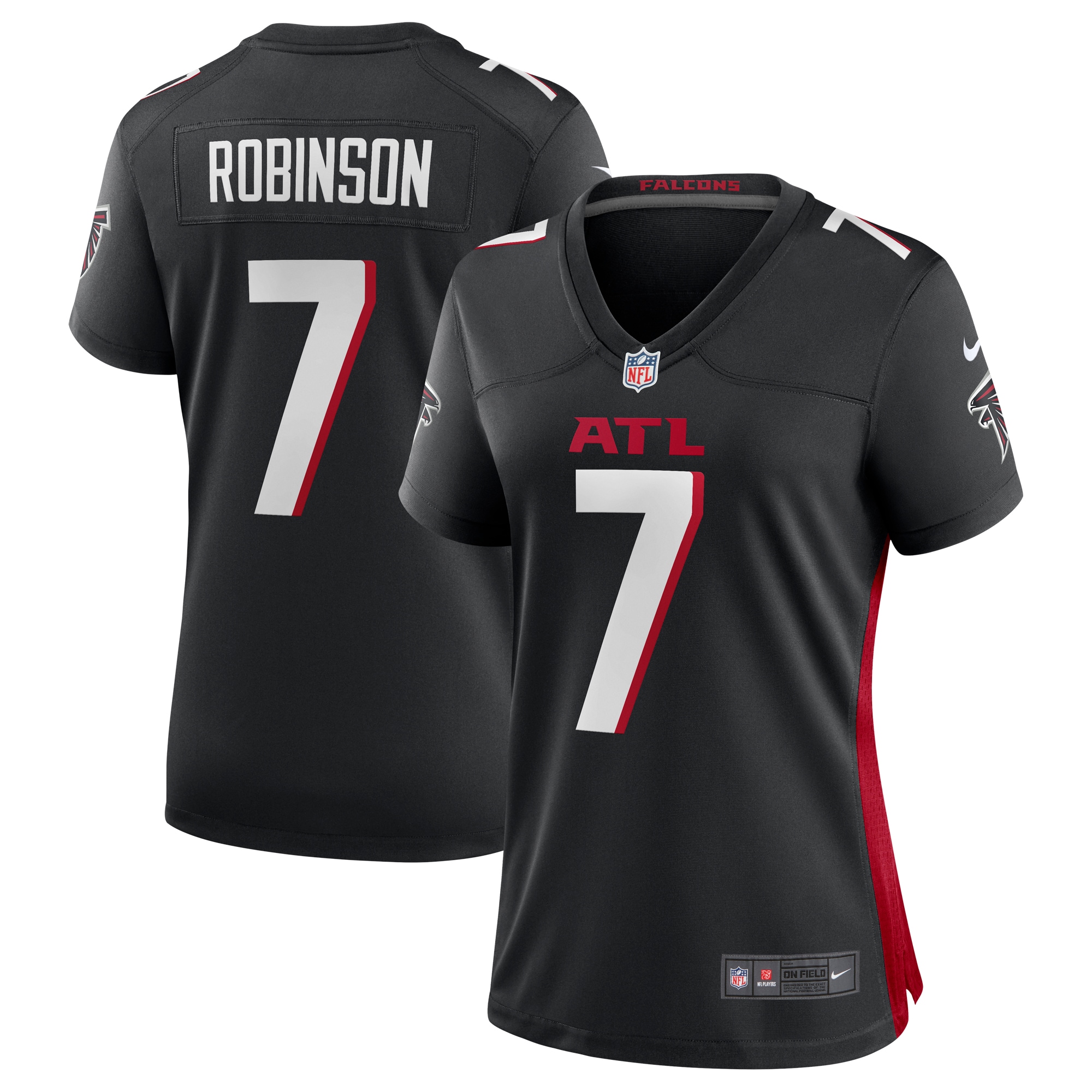 Women's Atlanta Falcons Bijan Robinson Black Player Jersey JS2355 nicesnker