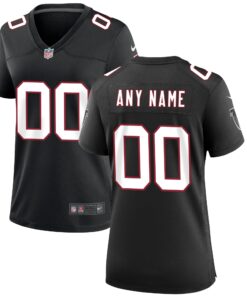 Women's Atlanta Falcons Black Throwback Custom Game Jersey JS1761 nicesnker