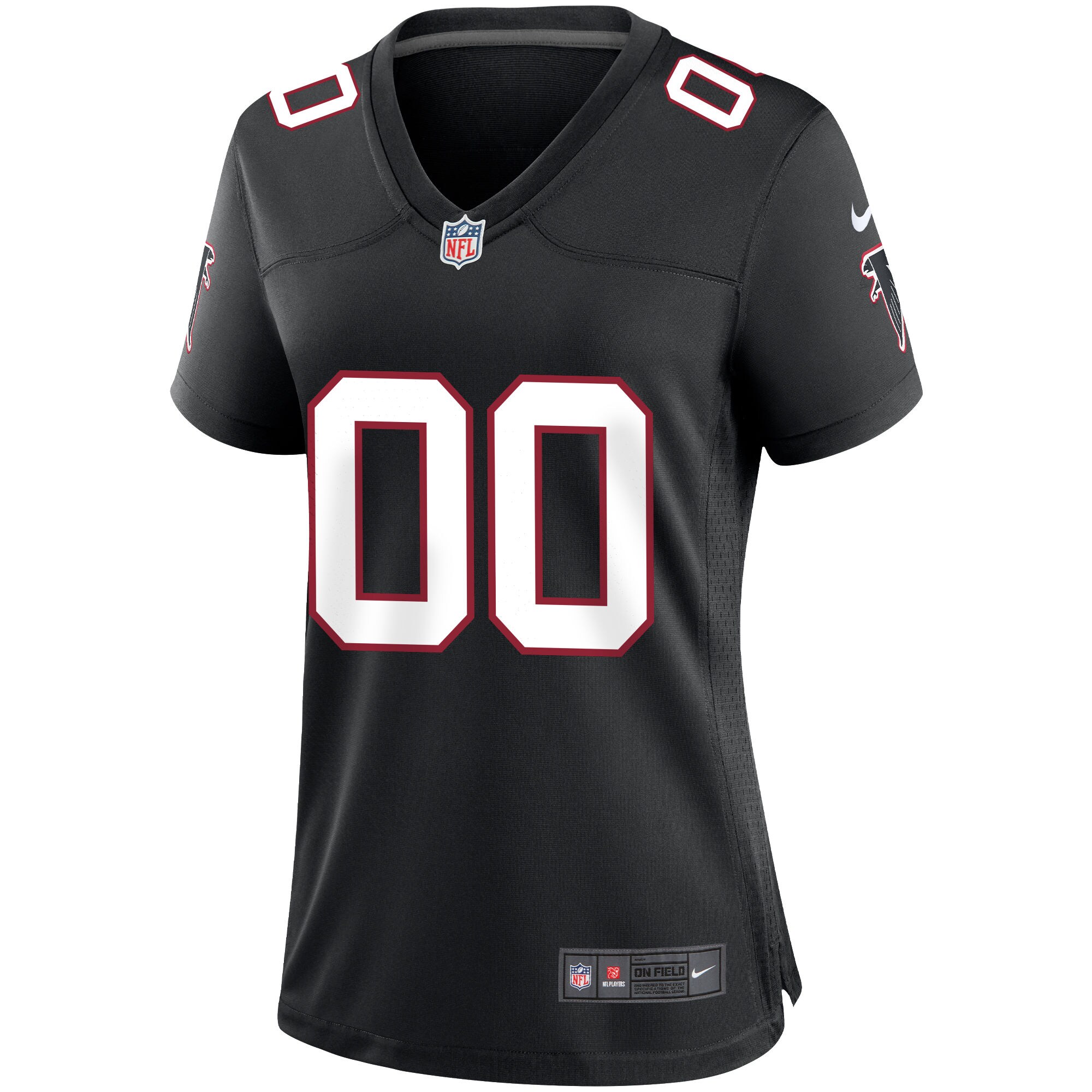 Women's Atlanta Falcons Black Throwback Custom Game Jersey JS1761 nicesnker - Image 2