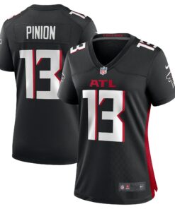 Women's Atlanta Falcons Bradley Pinion Black Game Player Jersey JS5301 nicesnker