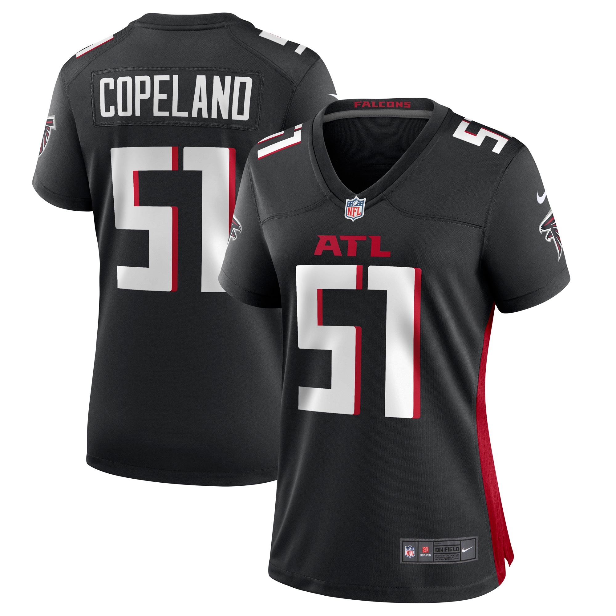 Women's Atlanta Falcons Brandon Copeland Black Game Player Jersey JS3023 nicesnker
