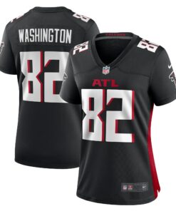 Women's Atlanta Falcons Casey Washington Black Game Jersey JS9113 nicesnker