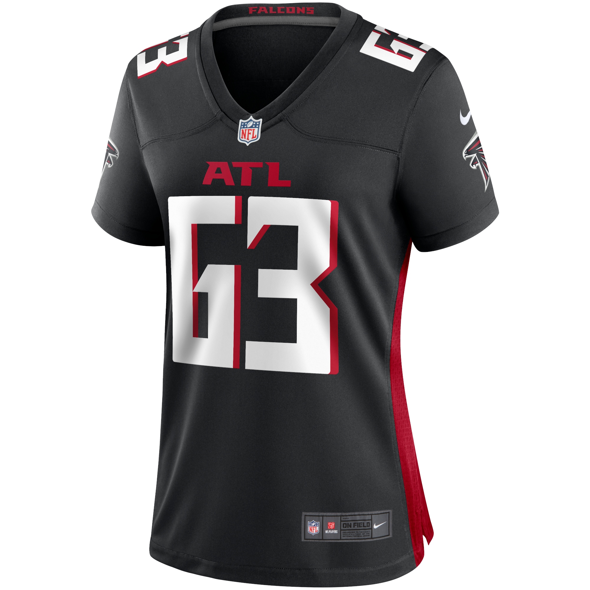 Women's Atlanta Falcons Chris Lindstrom Black Game Jersey JS8029 nicesnker - Image 2