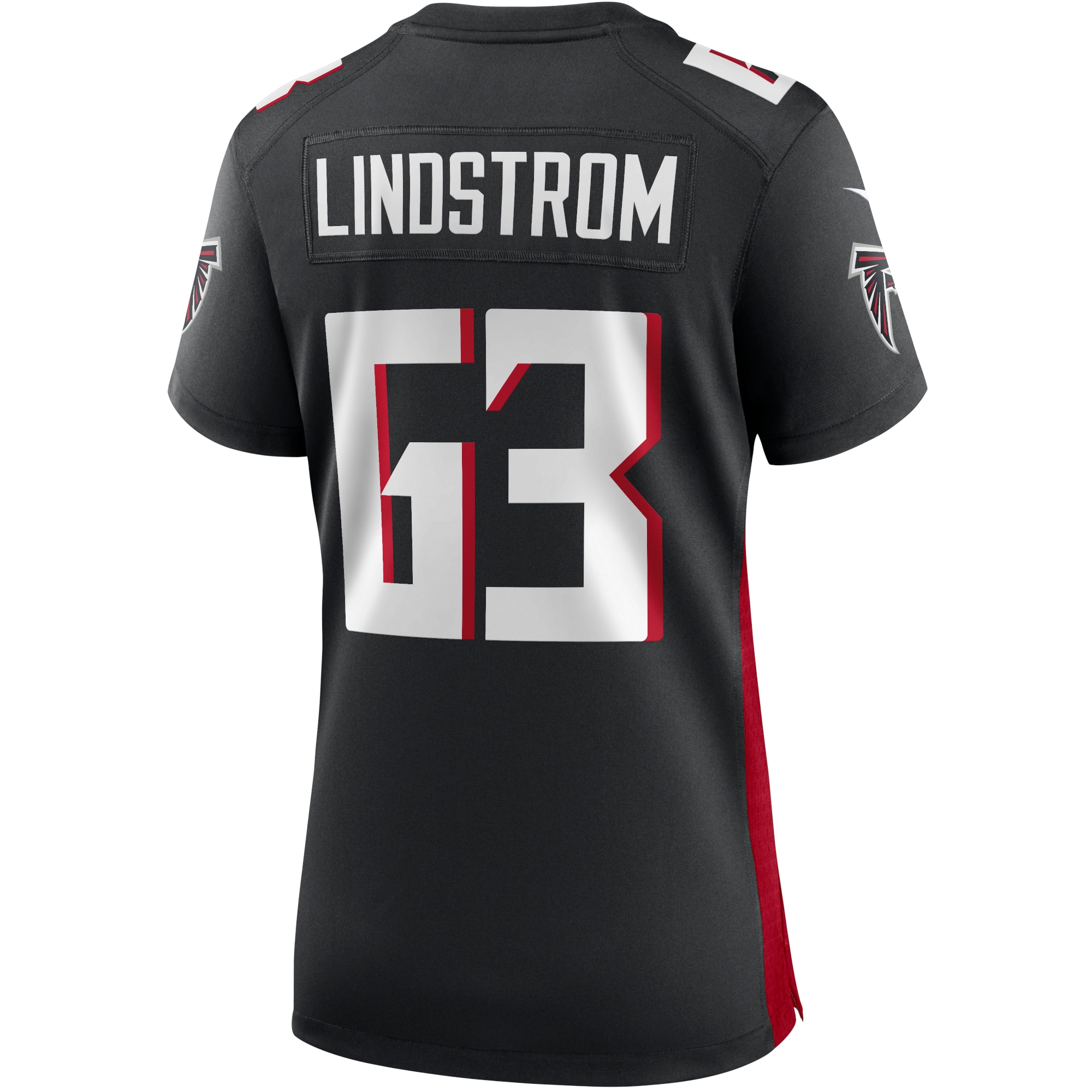 Women's Atlanta Falcons Chris Lindstrom Black Game Jersey JS8029 nicesnker - Image 3