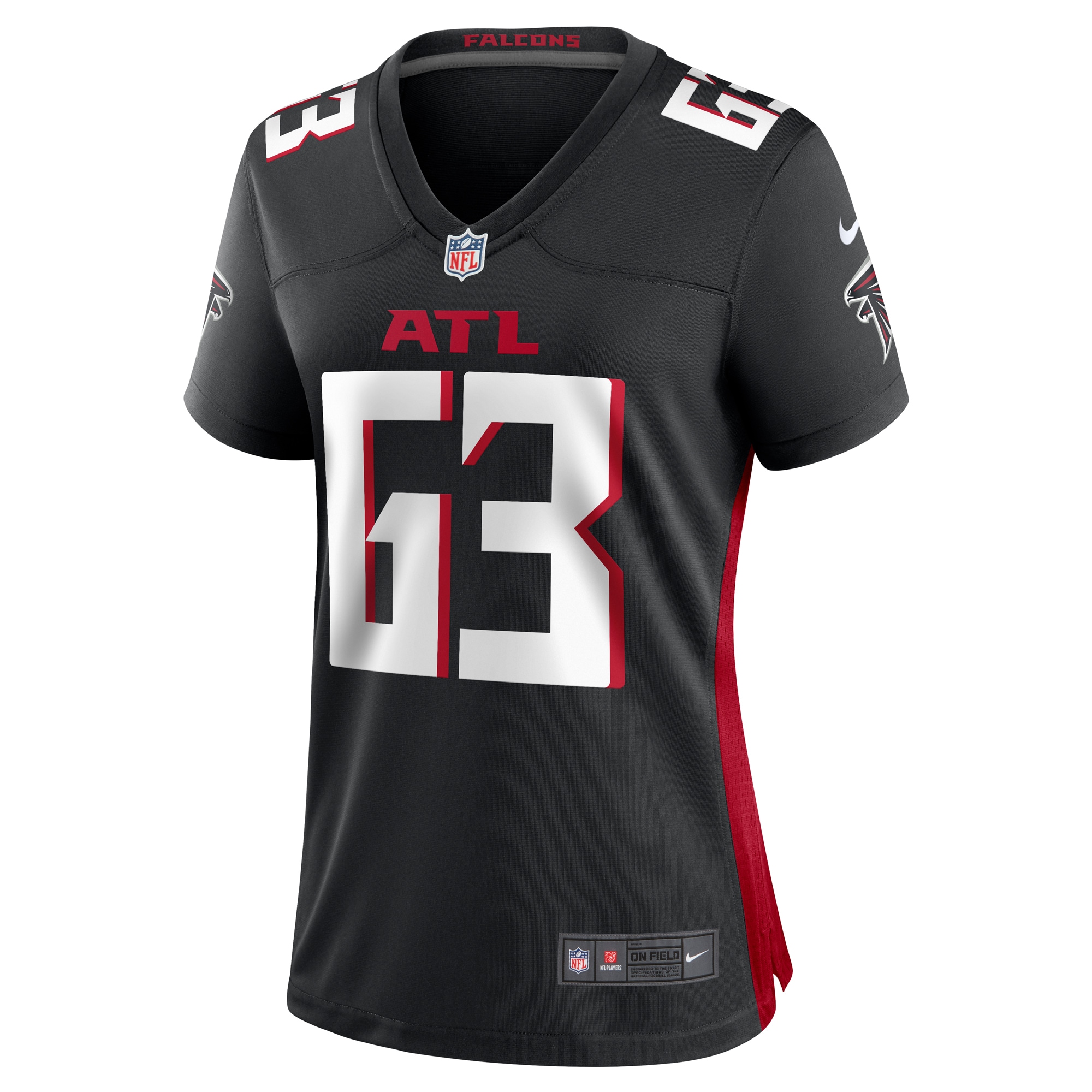 Women's Atlanta Falcons Chris Lindstrom Black Team Game Jersey JS9462 nicesnker - Image 2