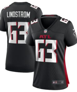 Women's Atlanta Falcons Chris Lindstrom Black Team Game Jersey JS9462 nicesnker