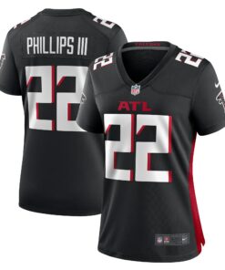 Women's Atlanta Falcons Clark Phillips III Black Game Jersey JS7723 nicesnker