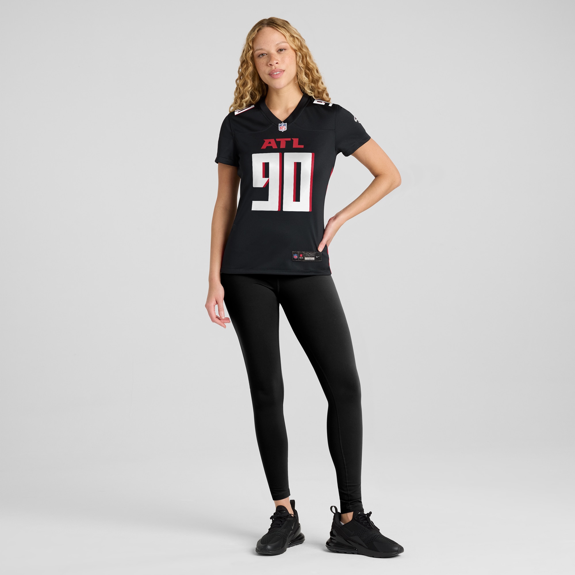 Women's Atlanta Falcons David Onyemata Black Game Player Jersey JS6393 nicesnker - Image 4