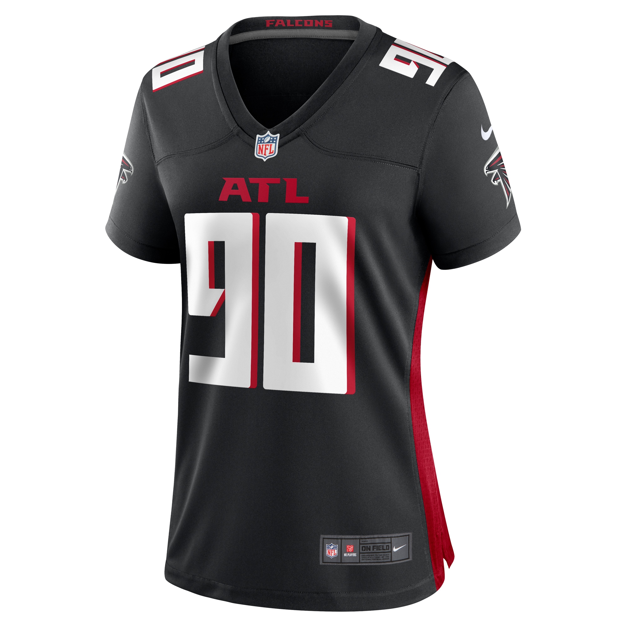 Women's Atlanta Falcons David Onyemata Black Game Player Jersey JS6393 nicesnker - Image 2