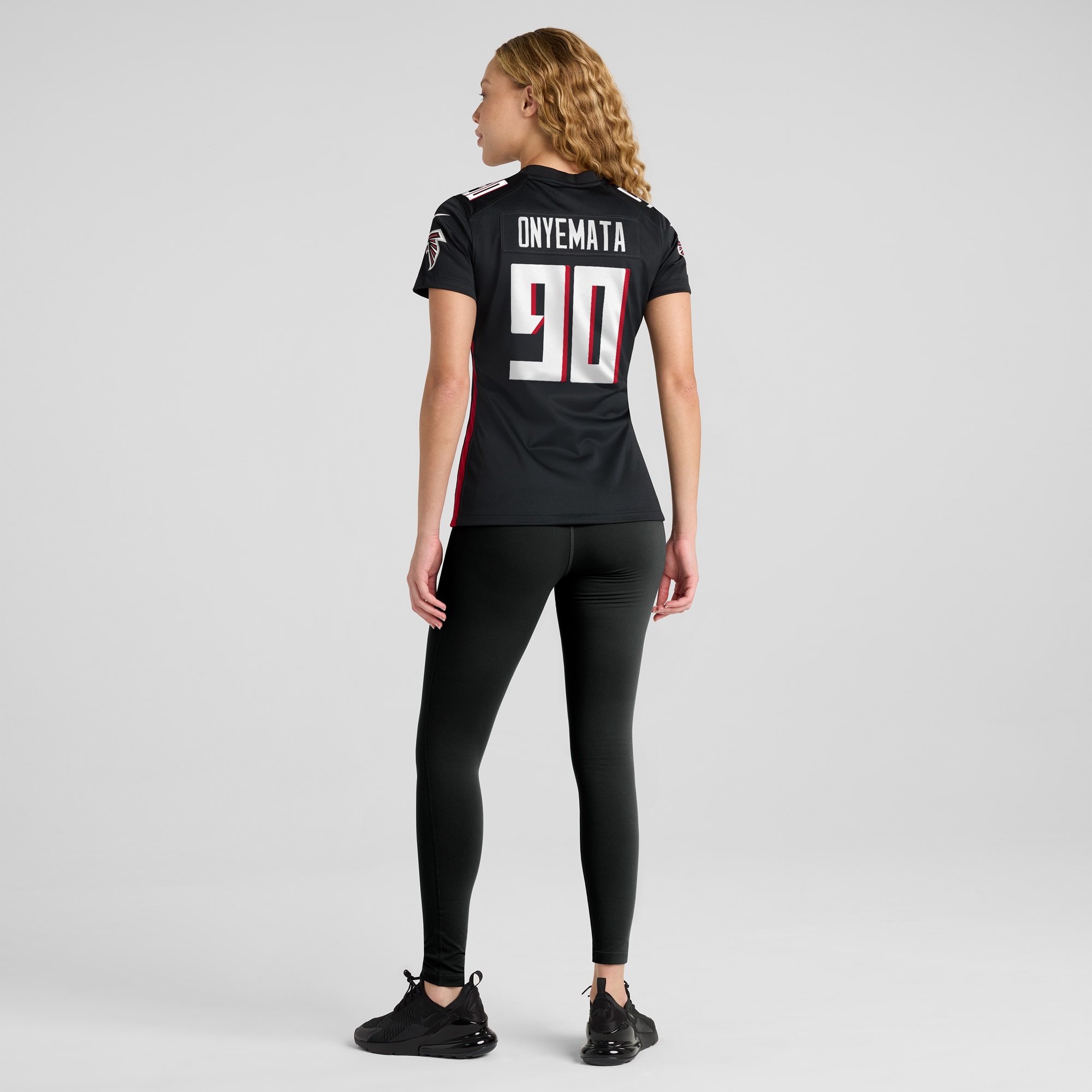 Women's Atlanta Falcons David Onyemata Black Game Player Jersey JS6393 nicesnker - Image 5