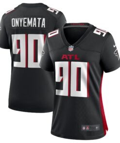 Women's Atlanta Falcons David Onyemata Black Game Player Jersey JS6393 nicesnker