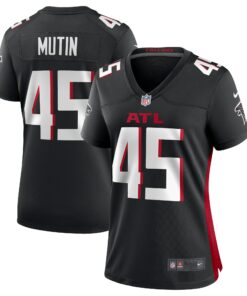 Women's Atlanta Falcons Donavan Mutin Black Game Jersey JS9690 nicesnker