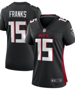 Women's Atlanta Falcons Feleipe Franks Black Game Jersey JS3454 nicesnker