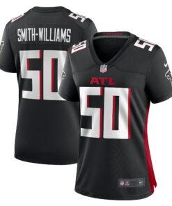 Women's Atlanta Falcons James Smith-Williams Black Game Jersey JS2267 nicesnker