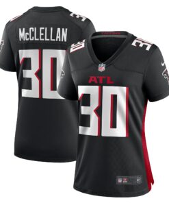 Women's Atlanta Falcons Jase McClellan Black Game Jersey JS1128 nicesnker
