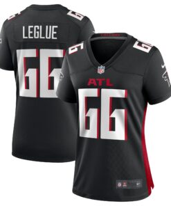 Women's Atlanta Falcons John Leglue Black Team Game Jersey JS6830 nicesnker