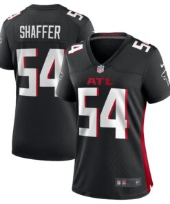 Women's Atlanta Falcons Justin Shaffer Black Game Jersey JS7950 nicesnker