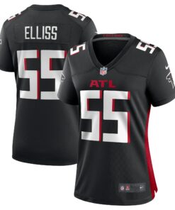 Women's Atlanta Falcons Kaden Elliss Black Game Player Jersey JS4084 nicesnker
