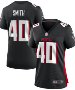 Women's Atlanta Falcons Keith Smith Black Game Jersey JS7773 nicesnker