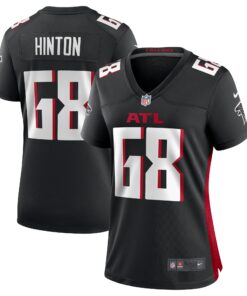 Women's Atlanta Falcons Kyle Hinton Black Team Game Jersey JS2653 nicesnker