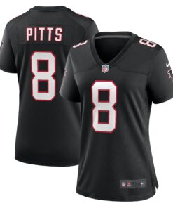 Women's Atlanta Falcons Kyle Pitts Black Game Jersey JS7636 nicesnker