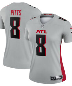Women's Atlanta Falcons Kyle Pitts Gray Inverted Legend Player Performance Top JS7792 nicesnker