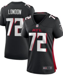 Women's Atlanta Falcons LaCale London Black Game Jersey JS3740 nicesnker