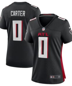 Women's Atlanta Falcons Lorenzo Carter Black Game Player Jersey JS3487 nicesnker