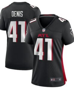 Women's Atlanta Falcons Lukas Denis Black Game Jersey JS4850 nicesnker