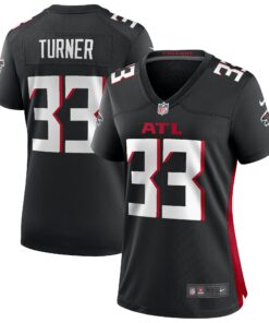 Women's Atlanta Falcons Michael Turner Black Game Retired Player Jersey JS9290 nicesnker