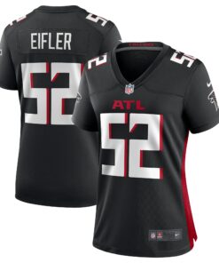 Women's Atlanta Falcons Milo Eifler Black Game Jersey JS9631 nicesnker
