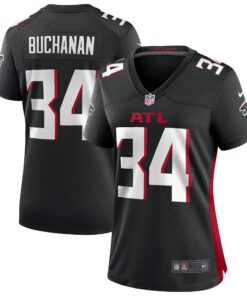 Women's Atlanta Falcons Ray Buchanan Black Game Retired Player Jersey JS6084 nicesnker