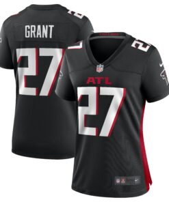 Women's Atlanta Falcons Richie Grant Black Game Jersey JS1977 nicesnker