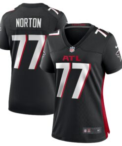 Women's Atlanta Falcons Storm Norton Black Game Jersey JS5625 nicesnker