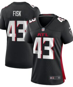Women's Atlanta Falcons Tucker Fisk Black Player Game Jersey JS3545 nicesnker