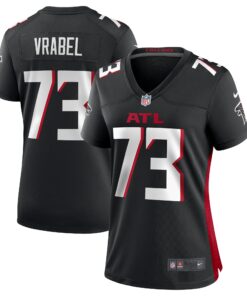 Women's Atlanta Falcons Tyler Vrabel Black Player Game Jersey JS1401 nicesnker