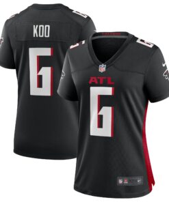 Women's Atlanta Falcons Younghoe Koo Black Team Game Jersey JS1597 nicesnker