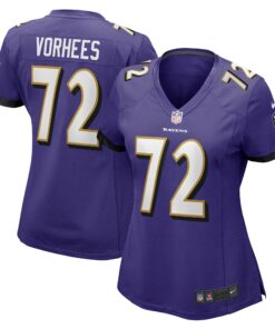 Women's Baltimore Ravens Andrew Vorhees Purple Game Jersey JS6239 nicesnker