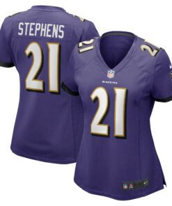Women's Baltimore Ravens Brandon Stephens Purple Game Jersey JS8552 nicesnker