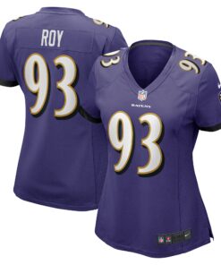 Women's Baltimore Ravens Bravvion Roy Purple Game Jersey JS4285 nicesnker