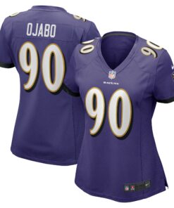 Women's Baltimore Ravens David Ojabo Purple Game Player Jersey JS8094 nicesnker