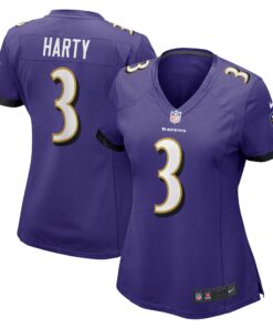 Women's Baltimore Ravens Deonte Harty Purple Game Jersey JS9961 nicesnker