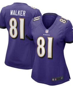 Women's Baltimore Ravens Devontez Walker Purple Game Jersey JS1357 nicesnker