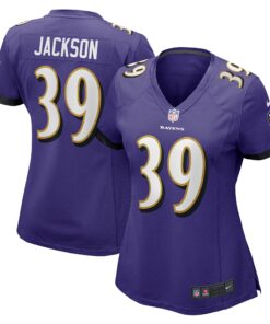 Women's Baltimore Ravens Eddie Jackson Purple Game Jersey JS2755 nicesnker