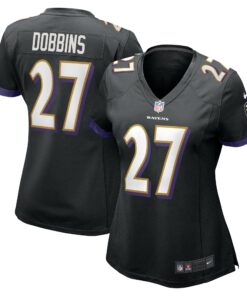 Women's Baltimore Ravens J.K. Dobbins Black Game Jersey JS3978 nicesnker